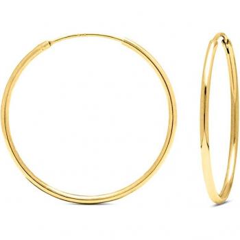 Pendientes de Aro Essential Luxenter en Plata de Ley 925 con Baño de Oro Rosa