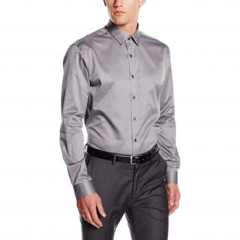 SELECTED HOMME Shdone-pellesantiago Shirt Ls Noos, Camisa Hombre, Gris