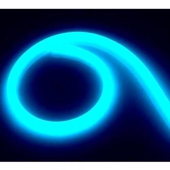 Tira Neón LED Regulable 220V AC 120 LED/m Circular 360 Azul IP67 a Medida Corte cada 100 cm