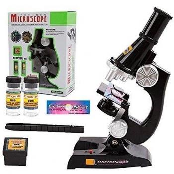 TECHO Science kits kids microscope Beginner Microscope Kit LED 100X, 200X, and 450X Magnification kids science toys with accessories and box