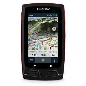 TwoNav Velo Mountain (rojo) - GPS Full Connect para Ciclismo de Montaña (incluye soporte para manillar, pulsómetro ANT+™/BLE y mapa topográfico)