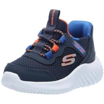 Zapatillas Skechers Bounder Brisk Burst Azul Marino Naranja Infantil 33 EU
