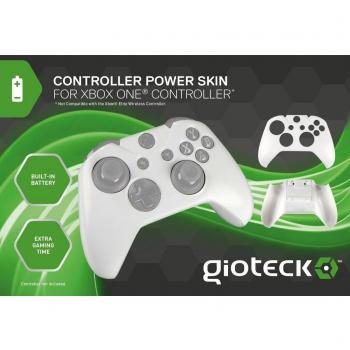 Gioteck - Controller Power Skin, Batería Incorporada, Color Blanco