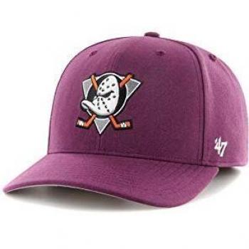 '47 Forty Seven Brand Anaheim Ducks Cold Zone Plum NHL MVP DP Curved Visor Snapback Cap