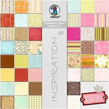 URSUS 70800099 – Scrapbook Paper bloque, aprox. 30,5 x 30,5 cm, 44 hojas surtidos en motivos 44