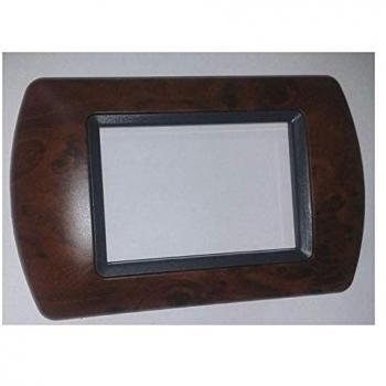 Placas ABS Compatibles para Tapa de Enchufe Master Modo Colorra - Radica de Nogal - 4 Foros