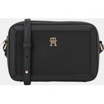 Tommy Hilfiger TH ESSENTIAL S CROSSOVER Women's Shoulder Bag in Black - Black Polyester Handbag, Stylish Shoulder Bag with Zipper Closure, Size: ONE SIZE, Cross Body Bags, Adjustable Strap