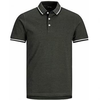 Jack & Jones Paulos Slim Fit Short Sleeve Polo Shirt with Collar and Sleeve Details