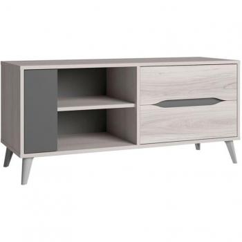 Mueble Bajo Para TV Odda 2 Cajones 1 Puerta Gris 52,1X113,4 Cm