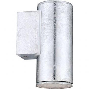 EGLO Lámpara de Pared Exterior Riga 4 3 W 15 cm Plateada Foco Iluminación 30908