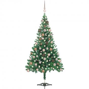 vidaXL Artificial Pre-lit Christmas Tree with Ball Set 180cm 564 Branches