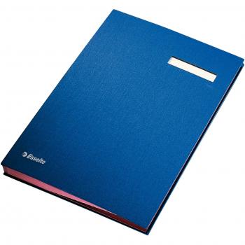 ESSELTE 621063 - Portafirmas fuelle 20 separadores forrado color azul