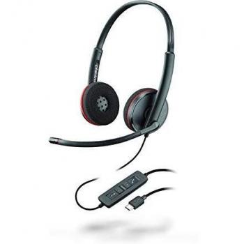 Poly Blackwire C3220 Auriculares Alámbricos con Diadema USB-C Micrófono Negro 209749-104