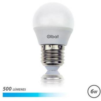Elbat Bombilla LED G45 E27 6W 500 Lúmenes Luz Fría Color Blanco