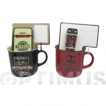 Mug Set Regalo Bici Surtido - Juego de tazas de cerámica con diseño de bicicletas, incluye 4 tazas de diferentes colores y patrones, aptas para lavavajillas y microondas, ideal como regalo para amantes