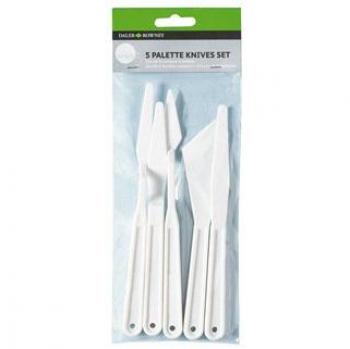 Daler Rowney Simply Pack de 5 Espátulas de Plástico - Diferentes Formas