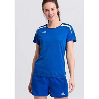 Erima Liga 2.0 Women's Short Sleeve T-shirt in New Royal / True Blue / White, Size 48