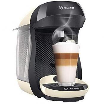 Bosch TAS1007 Tassimo Happy Cafetera de cápsulas, 1400 W, color vainilla y negro