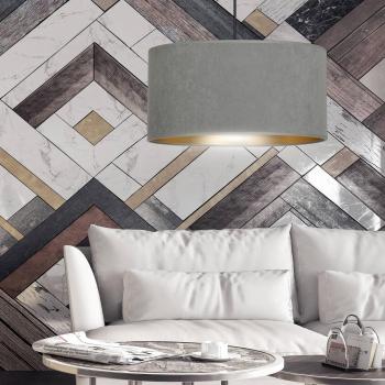 Lámpara colgante Jari de EMIBIG LIGHTING, 1 luz, tela gris-oro