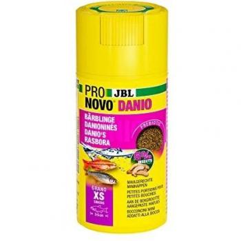 Alimento Granulado XS para Peces Danio y Barbos - JBL ProNovo 100 ml con Dosificador Click
