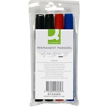 Q-Connect KF26089 - Pack de 4 rotuladores