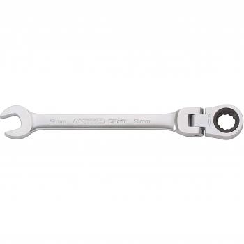KS Tools 503.4711-E GearPlus - Llave combinada con trinquete y cabeza flexible