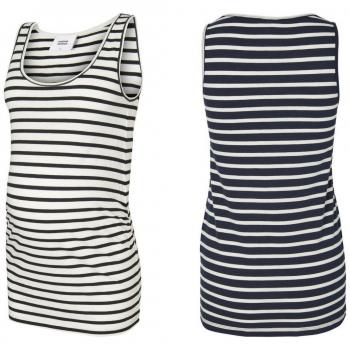 MAMALICIOUS - Camiseta de Tirantes - Rayas - Sin Mangas - para Mujer Azul Azul Marino Small