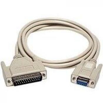 Cable de módem DB9 hembra a DB25 macho, 3 metros, conexión serial