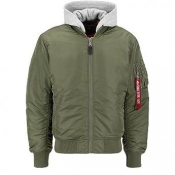 Alpha Industries MA-1 ZH Back EMB Bomber Jacket, Sage Green, 3XL