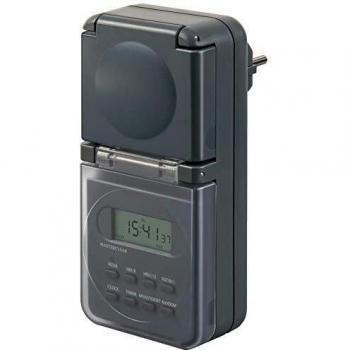 Brennenstuhl 1506706 Temporizador Digital semanal IP44, Antracita, 7 cm