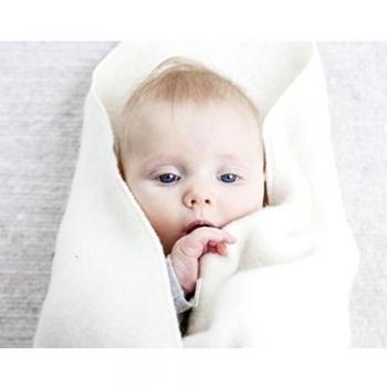 LANACare Organic Merino Wool Baby Blanket, Natural White by LANACare