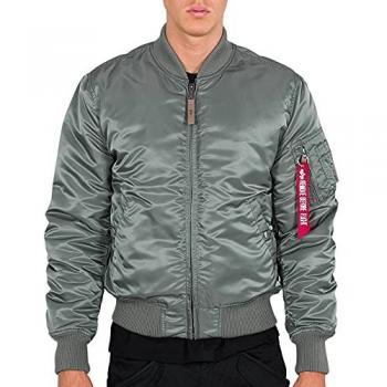 Alpha Industries Men's MA-1 VF 59 Vintage Green Flight Bomber Jacket, Size Medium