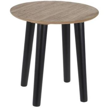 Mesita de Centro WellHome en MDF Color Marrón Ø30cm
