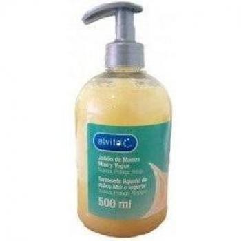 Jabón de Manos Alvita con Miel y Yogur, Dosificador, 500 ml