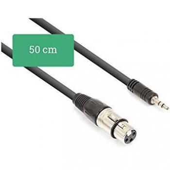 Cable XLR hembra a Jack 3.5mm estéreo Vonyx 0.5m