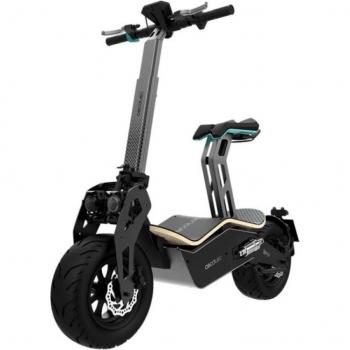 Cecotec Makalu Pro Ciclomotor Eléctrico 1000W Negro - Potencia nominal de 1000 W, potencia máxima de 1600 W, doble suspensión, autonomía de 45 km, batería extraíble de