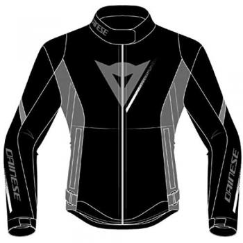 Chaqueta Dainese Veloce D-Dry Lady - Impermeable, Transpirable, 4 Estaciones, Mujer, Negro/Gris/Blanco, Talla 40