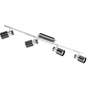 Foco Moderno Eglo Davida 1 de 4 Luces en Níquel-Negro, GU10, LED 3000K, IP20