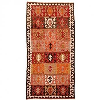 Kelim Kilim Vintage alfombra original Konya 156x316 cm Lana