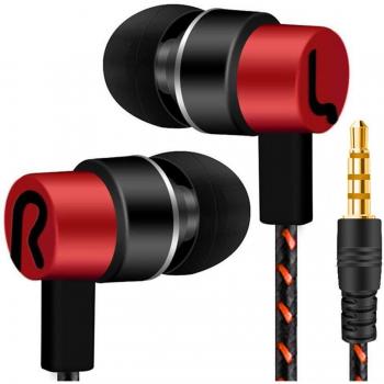 Auriculares Subwoofer Coloridos 3.5MM con Cable Trenzado para Smartphone y Teléfono Móvil