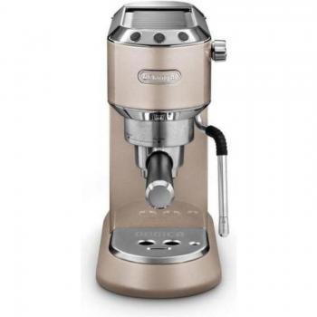De'Longhi Dedica Arte EC885.BG Cafetera Manual de Bomba Espresso con Varilla de Vapor My LatteArt, 1.1L, Diseño Compacto 15 cm Ancho, Apta para Taz