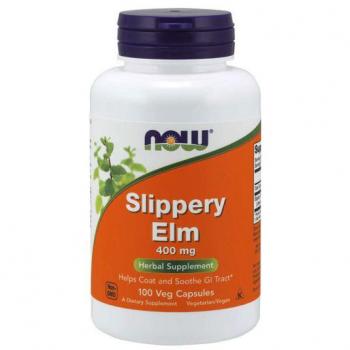 Now Foods Slippery Elm Capsules 400 mg, 100 Count