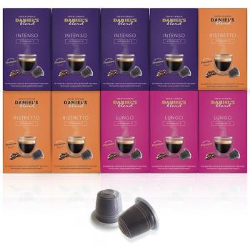 DANIELS BLEND - 100 Cápsulas de Café Compatibles con Máquinas Nespresso - MIX INTENSO