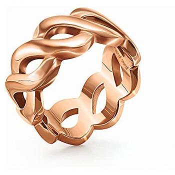 Anillo de Acero Inoxidable Rosa Folli Follie Mujer Talla 12 Diseño Elegante