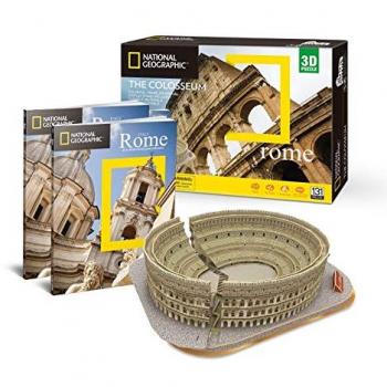 Puzzle 3D Coliseo Roma - Maqueta de construcción en 3 dimensiones del famoso Coliseo Romano, tamaño 28x28x22 cm.