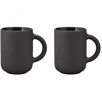 Stelton Taza de gres, color marrón oscuro, 22 x 22 cm