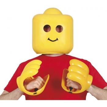 Máscara y Guantes de Muñeco de Juguete Amarillo