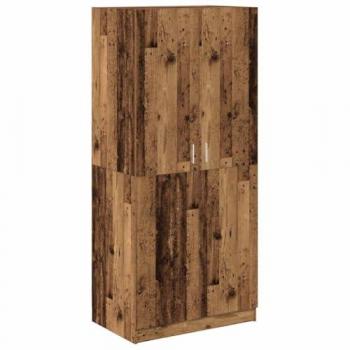 Armario de madera de ingeniería envejecida 90x52x200 cm
