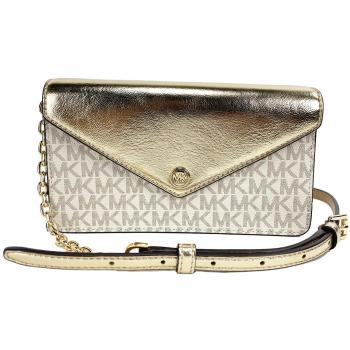 Jet Set Travel Pale Gold Small Flap Clutch Crossbody Bag