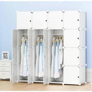 JOISCOPE - Guardarropa portátil para Colgar Ropa, Armario Combinado, Armario Modular para Ahorrar Espacio, Organizador Ideal para Libros, Juguetes